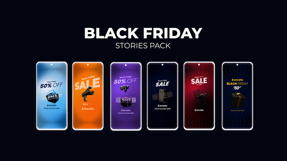Black Friday Stories Pack Elements template preview