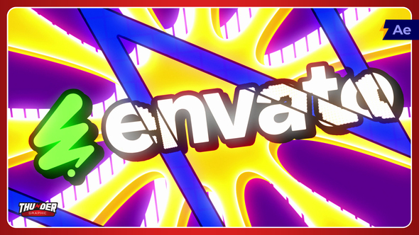 Hyper Comic Logo Reveal Logo Stings template preview