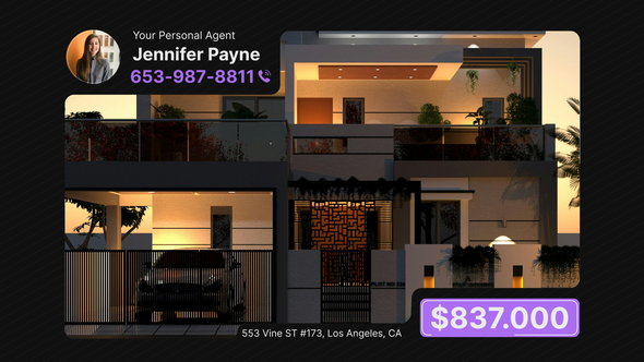 Bento Real Estate Video Displays template preview