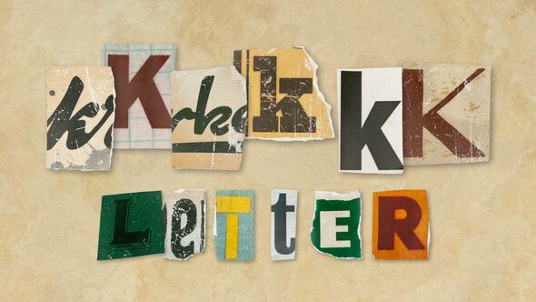Ransom Letters - K Letters Elements template preview