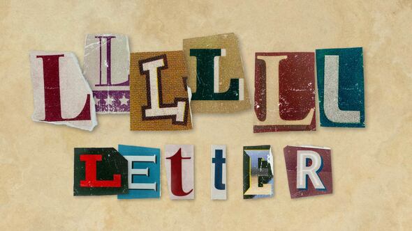 Ransom Letters - L Letters Elements template preview