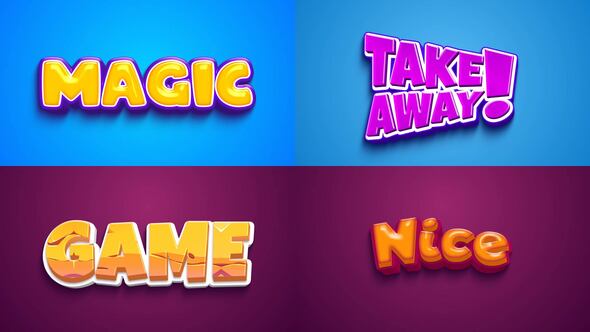 Text Effect - Cartoon Style 04 Titles template preview