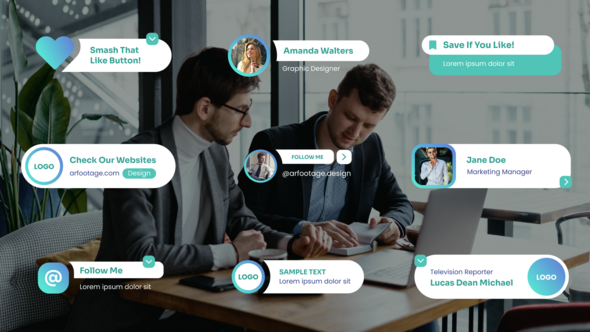 Lower Third Elements template preview