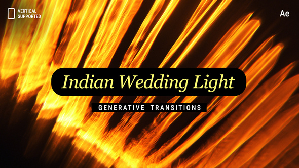 Generative Indian Wedding Light Transitions | Vertical | After Effects Elements template preview