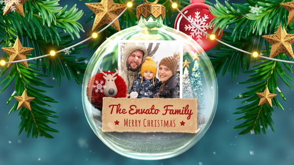 Merry Christmas Slideshow Logo Stings template preview