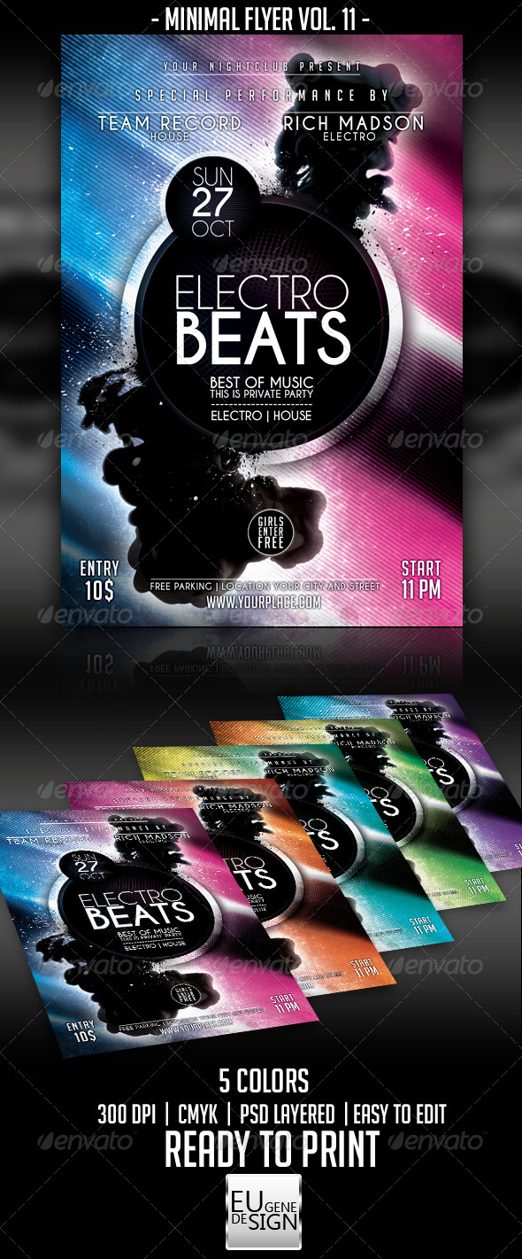 Minimal Flyer Vol. 11 - Clubs & Parties Events