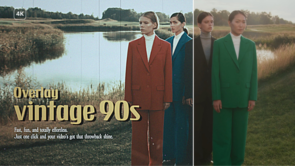 Vintage 90s Overlay Elements template preview