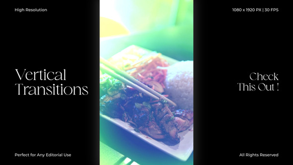 Vertical Transitions Elements template preview