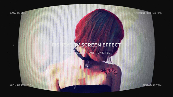 Fisheye TV Screen Effect Peset & Transition Elements template preview