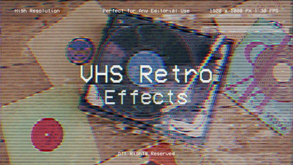 VHS Effect for After Effects Elements template preview