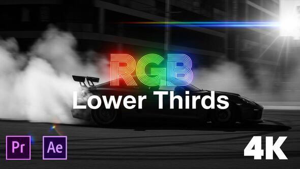 RGB  Lower Thirds / Black & White Bold Titles – Minimal Design Pack Elements template preview