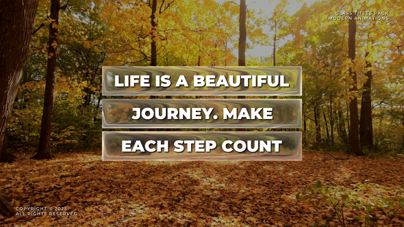 Glass Titles | AE Titles template preview