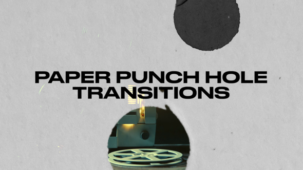 Paper Punch Hole Transitions Elements template preview