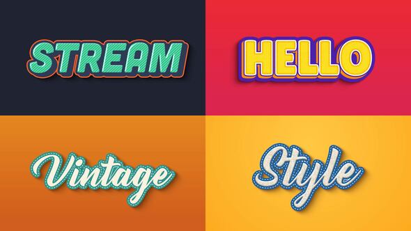 Text Effect - Vintage Style 04 Titles template preview