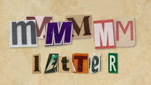 Ransom Letters - M Letters Elements template preview
