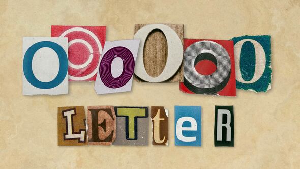 Ransom Letters - O Letters Elements template preview