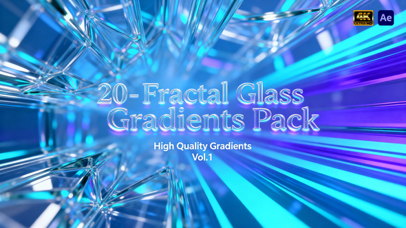 20-Fractal Glass Gradients Background Pack Elements template preview