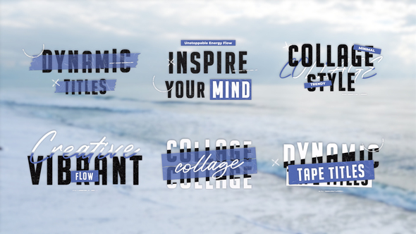 Bold & Tape Titles Titles template preview