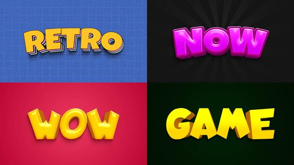 Text Effect - Cartoon Style 05 Titles template preview