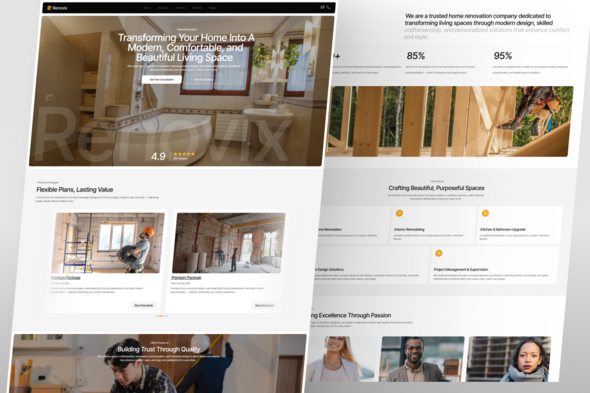 Renovix - Home Renovation Elementor Template Kit