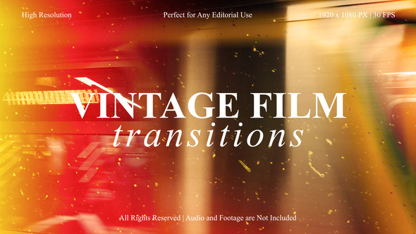 Vintage Film Transitions Pack for After Effects Elements template preview