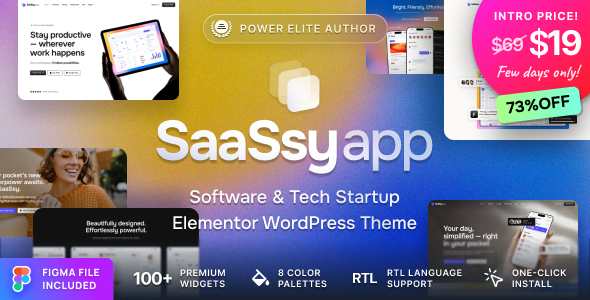SaaSsy App – Software & Tech Startup WordPress Theme