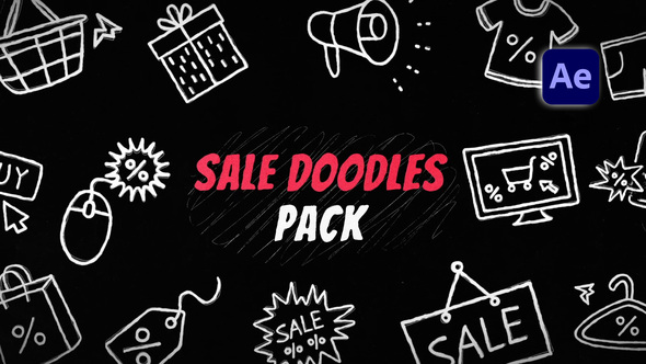 Sale Doodles Pack Product Promo template preview