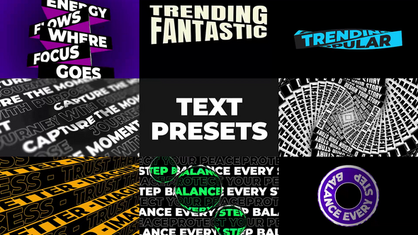 Kinetik Typography Animation Titles template preview