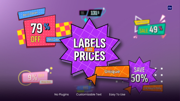 Animated Labels & Prices Elements template preview