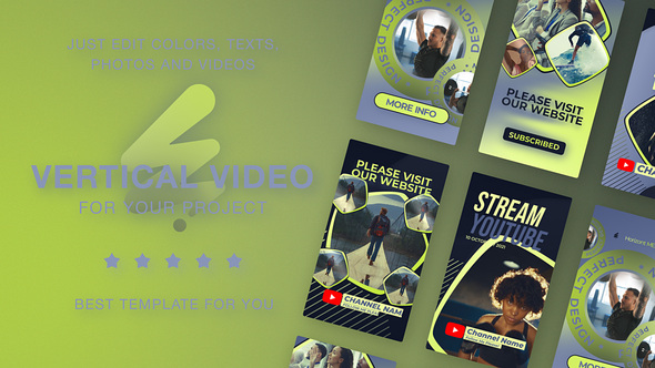 Corporate Sport Vertical Youtube Video Displays template preview