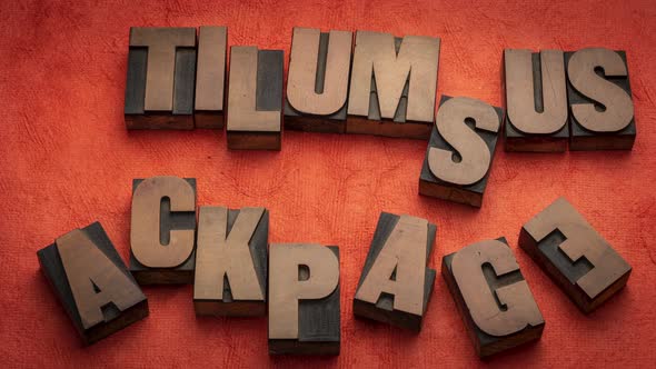 stimulus package - stop motion animation with vintage letterpress wood type alt
