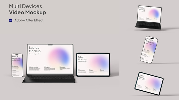 Multi-Device Video Mockup for App Promo & UI Presentation Product Promo template preview