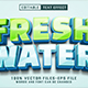 Fresh Water 3d Text - Editable Text Effect 
