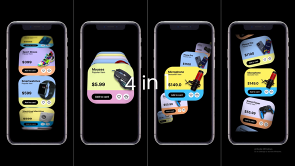 Product Carousel Promo Video Displays template preview