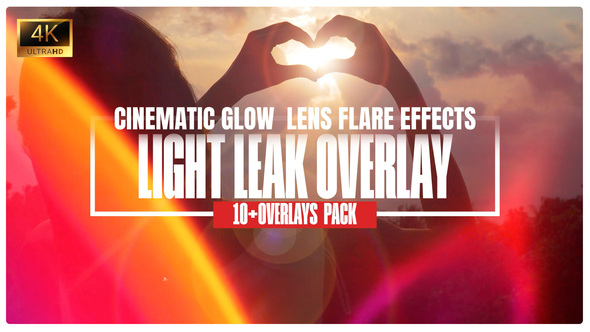 Light Leak Overlays Pack – Cinematic Glow & Lens Flare Effects Elements template preview