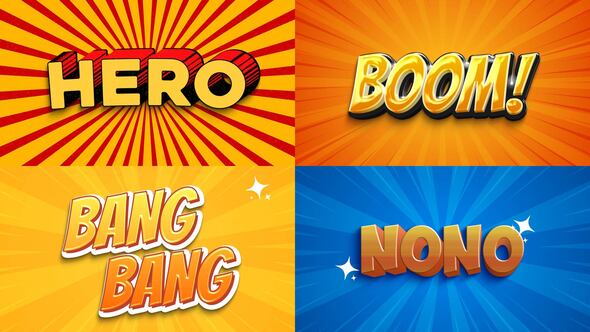 Text Effect - Cartoon Style 06 Titles template preview