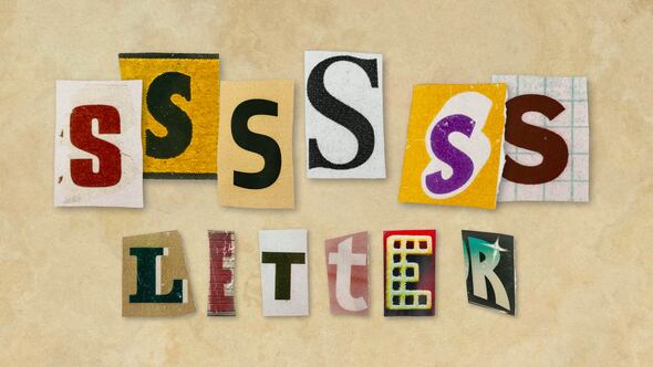 Ransom Letters - S Letters Elements template preview