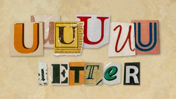 Ransom Letters - U Letters Elements template preview
