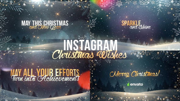 Christmas Titles - Instagram Wishes Openers template preview