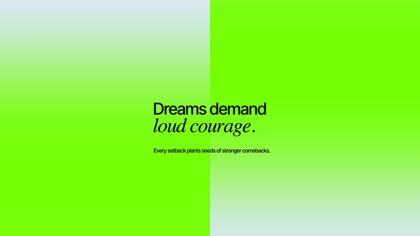 Ambient Italic Titles Titles template preview