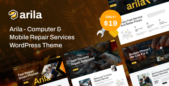 Arila – Computer & Mobile Repair Services WordPress Theme