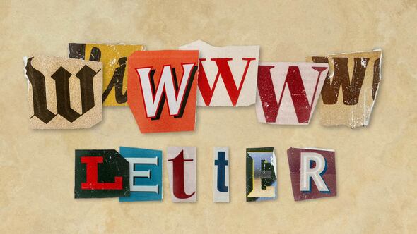Ransom Letters - W Letters Elements template preview