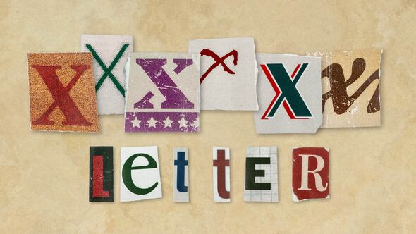 Ransom Letters - X Letters Elements template preview