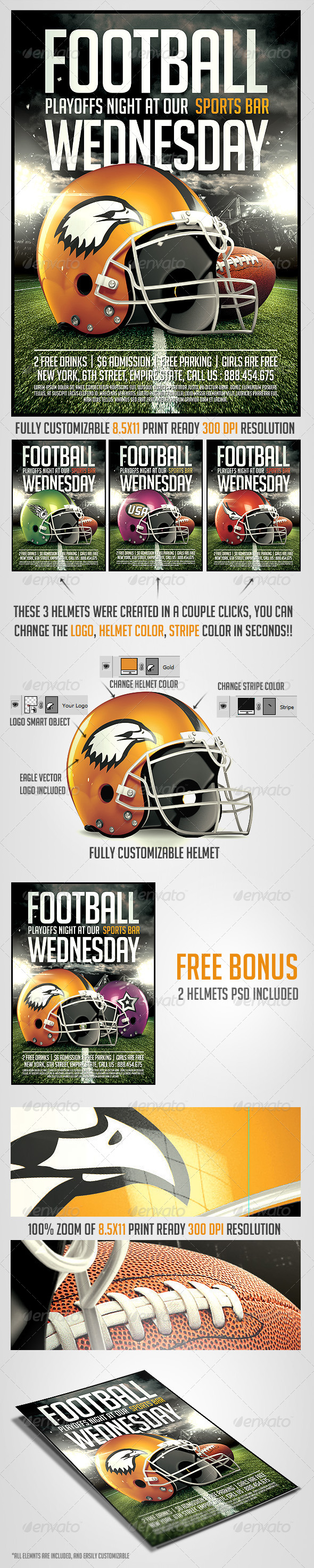 Football Night Flyer Template - Sports Events