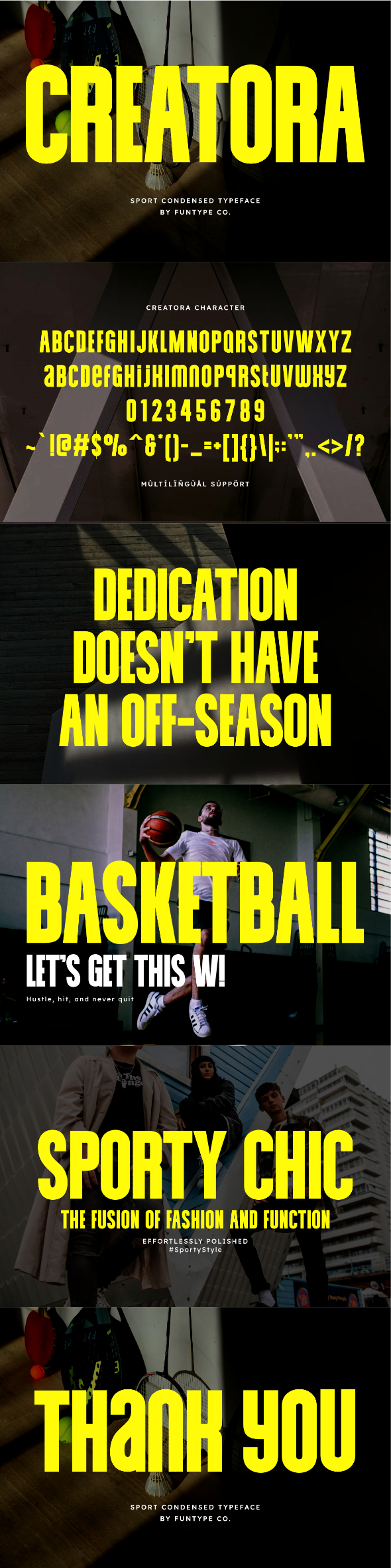 Creatora – Sport Condensed Display Typeface