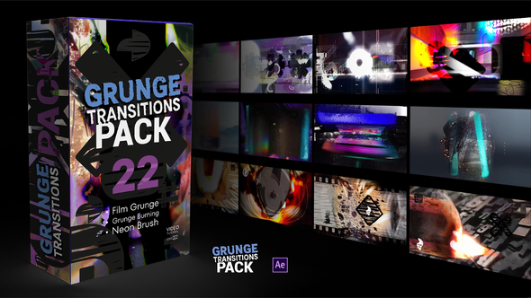 Grunge Transitions Pack Elements template preview