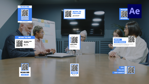 Corporate Qr Code Titles /Ae Elements template preview