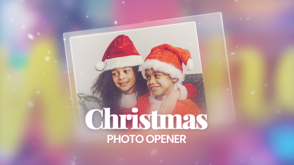 Christmas Photo Opener — Glass Frames Style Openers template preview