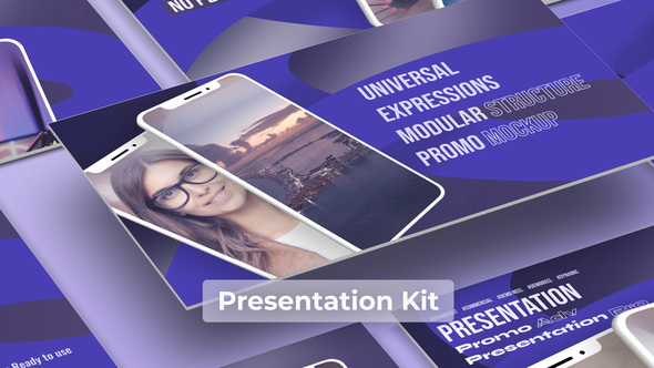 Purple Phone Screen Mockup Product Promo template preview