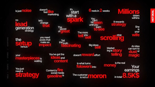 Reels Text Animation - AE Titles template preview